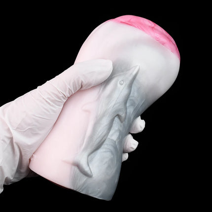 SMMQ Dolphin Masturbator Soft Silicone Dual Channel Onahole Realistic Vaginal Pocket Pussy Stroker Sex Toy For Adult Men