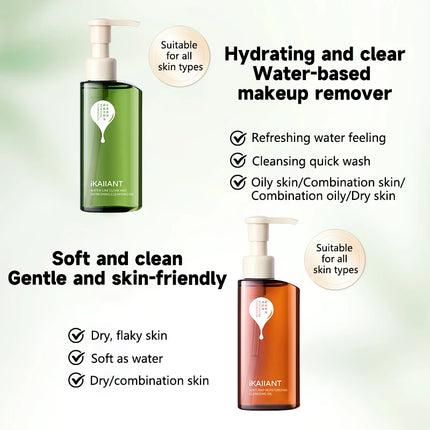 iKAIIANT Cleansing Oil Hydrating Makeup Remover for Face and Eyes, Gentle & Non-Irritating Deep Cleansing Water for Clear Skin
