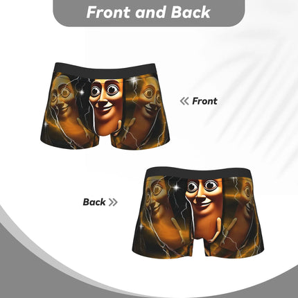 Hot Boxer Tung Tung Tung Sahur Shorts Panties Briefs Man Underwear Italian Brainrot Meme Polyester Underpants for Male Plus Size