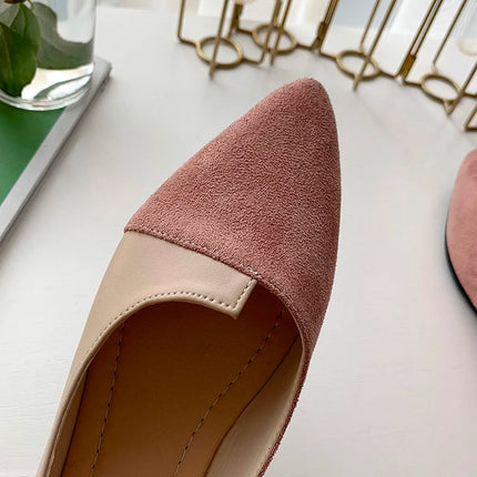 Women Shoes Fashion Splice Mule Flats Pointed Toe Ballerina Ballet Flat Shoe Zapatos Casual Slip On Shoes Mujer Loafers