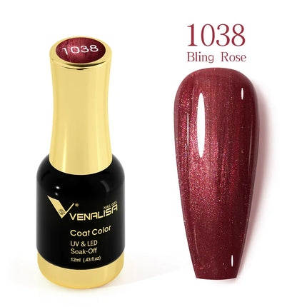 VENALISA 12ml Fabulous Pink Nails Crystal Lacquer CANNI Nail Art Glitter Pearl Diamonds Soak off Platinum UV LED Gel Nail Polish