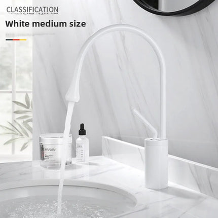 Modern Basin Faucet Brushed Gold Black Silver Faucet Deck Mounted Basin Sink Tap Mixer Hot Cold Brass Tap for Bathroom