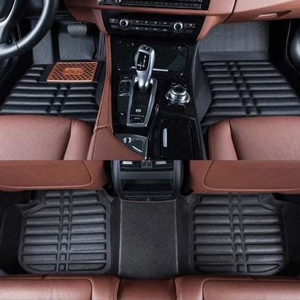 For Honda Civic 10th Gen FC FK 2016~2021 Car Floor Mat Custom Foot Parts Leather Panel Liner Pads Rug Interior Accessories