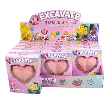 [H]Archaeological Excavation  Kit Love Heart Handmade Excavation Treasure  Toy Kids Science Kit Mining Kit