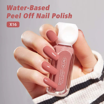 2pcs/set 10ml Water-Based Peel-Off Nail Polish Kit Red Pink Long Lasting Quick Drying No Lamp Needed Nail Art Nail Supplies