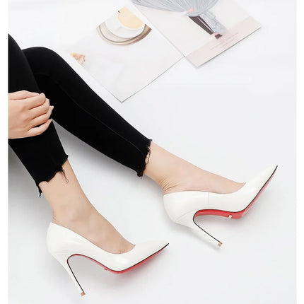 Elegant Woman Heeled Shoes 2026 Trend Luxury Red Bottoms High Heels Pointed Toe Stiletto Pumps 12 cm Party Dress Wedding Shoes