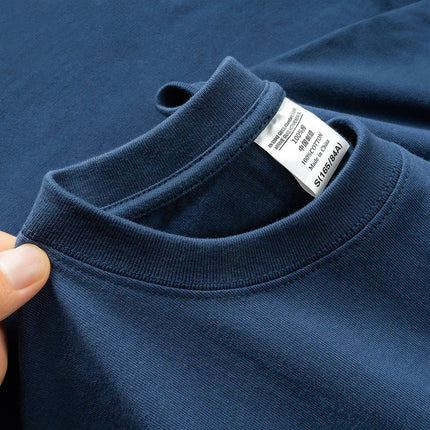 600G Heavy Cotton Short-sleeved T-shirt Men's and Women's Summer Loose Casual Trend Versatile Round Neck Half-sleeved Clothes