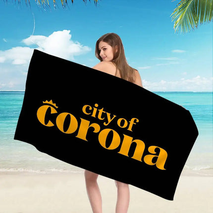 C-Corona E-Extra Beer Microfiber Blanket Quick Drying Beach Towels Oversized Printing Super Absorbent Pool Towel Blanket