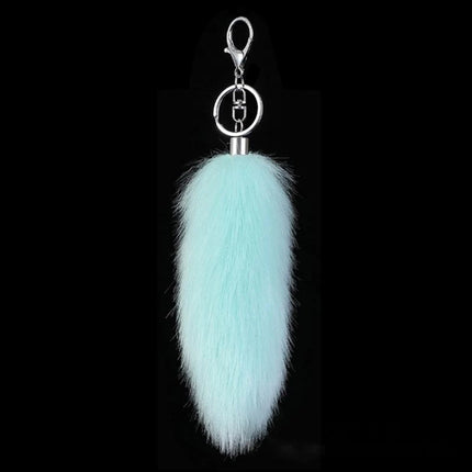 16cm Foxes Tail Keychain Faux Furs Foxes Tail Keyring Soft Furry Bag Hangings Charm Pendant Key Handbag Pendant Accessorise