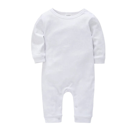 Blank White Baby Jumpsuit 100% Cotton Soft Newborn Baby Girls Romper Plain Baby Boys Clothing Muslin