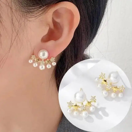 Korean Fashion Seven Star Zircon Earrings For Women Jewelry 2026 Trending New Luxury Women's Crystal Stars Stud Earrings Gifts