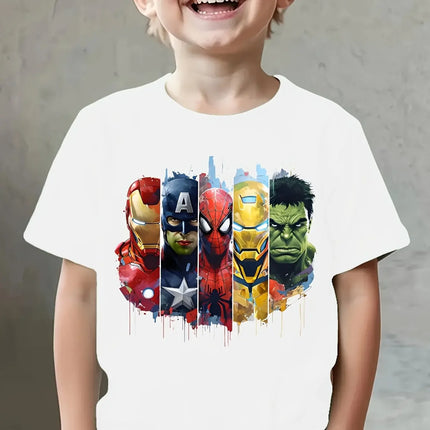 Summer Spider-Man Kids' T-shirt Comfortable Pure Cotton Patterned Short-sleeved Parent-child Outfit for Boys and Girls