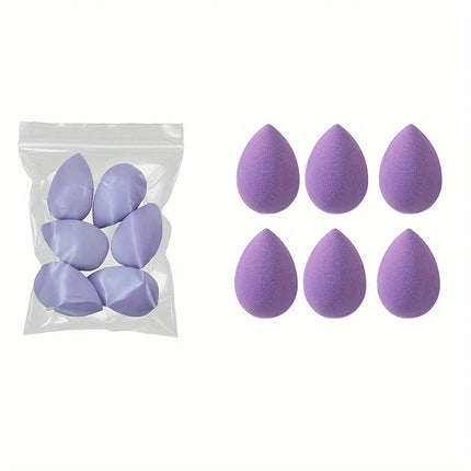 6/12PCS Mini Makeup Sponges Set - Latex-Free Dual Use for Foundation/Concealer Travel Size Hypoallergenic