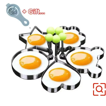 1/5PCS Stainless Steel Round/Heart/Flower/Five-Pointed Star And Mouse Shaped Egg Baking Mold Ring Cooking Tools Kitchen Utensil