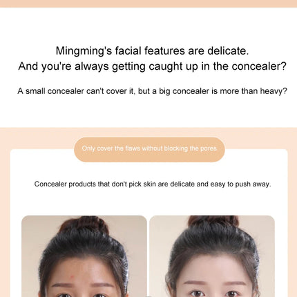 1pcs 3-Color Concealer Waterproof Full Coverage Concealer Professionally Cover Dark Circles Around Eyes and Face for All Skin