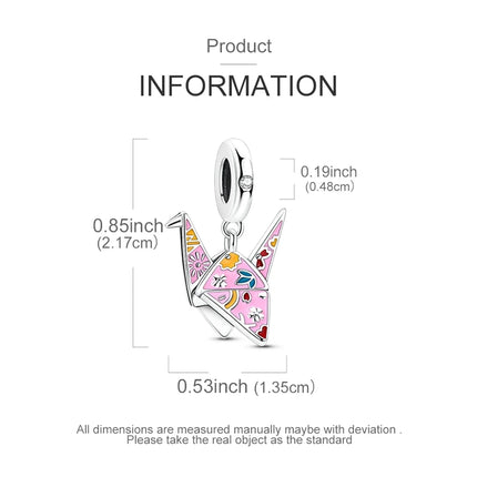 925 Sterling Silver Japanese Koinobori Senbazuru Mount Fuji Souvenir Pendant Fit Original Charm Bracelets Women DIY Jewelry Gift