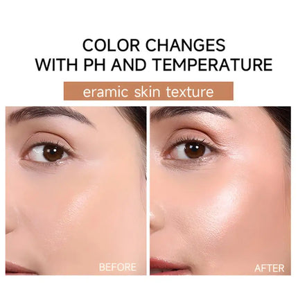 O'CHEAL Temperature Changing Foundation Stick Facial Coverage Blemishes Pores Double-Headed Face Matte Makeup Foundation Cream