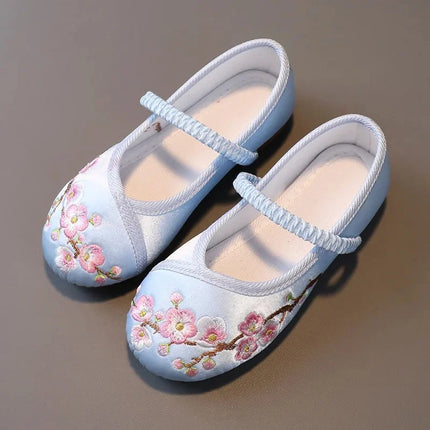 Princess Performance Traditional Chinese Hanfu Shoes Embroidered Children's Footwear Ancient Style Girls' Footwear Handmade