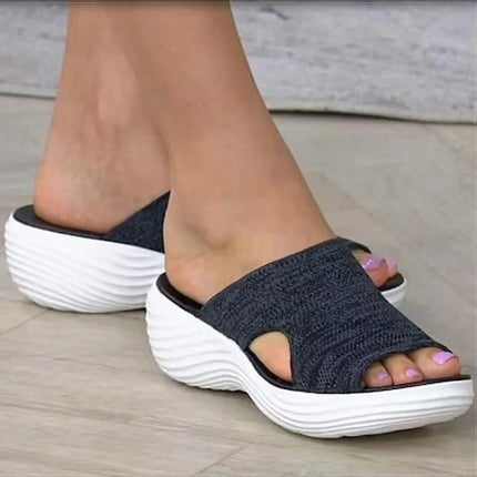 Women's Sandals Low Heels Sandals Shoes For Woman Summer Sandals Wedge Heel Slippers Summer Shoes Indoor Outdoor Sandalias Mujer
