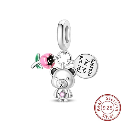 100% 925 Sterling Silver Graduation Season Series Owl Bachelor's Hat Charms Beads Fit 3mm 925 Original Bracelets DIY Jewelry