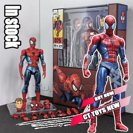 Full Range In Stock Ct Toys Spiderman Mafex 143 Ben Reilly Comic Ver The Amazing Spider-Man 001 Anime Action Figure Toys Gift
