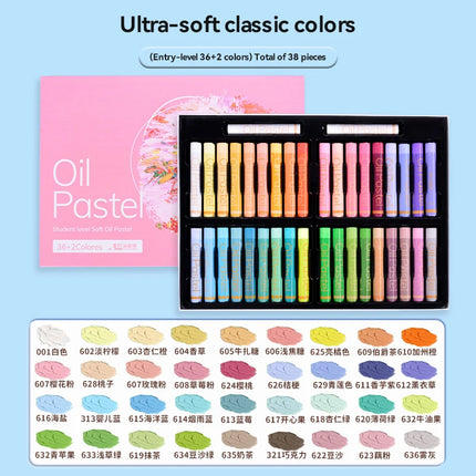 24/36/48 Colors Oil Pastel Crayons Set Soft Chalk Classic/Macarons/Morandi Color School Gift Children's Diy Heavy Color Crayons