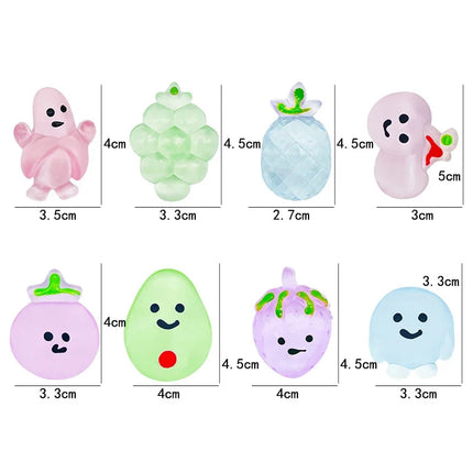 5/10PCS Mini Transparent Fruit Mochi Squishy Stress Relief Toys for Birthday Party Favors Prizes Guest Gifts