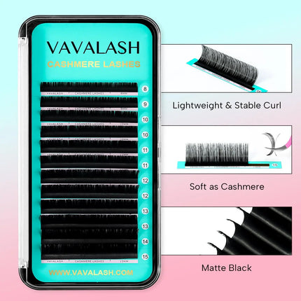 VAVALASH Wholesale 5trays/set Cashmere Eyelashes Natural Volume Lashes  Classic Eyelash Extension Supplier