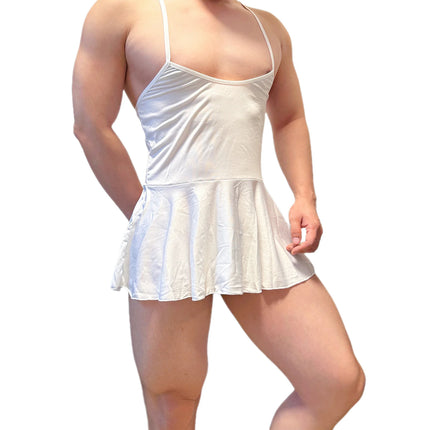 Sexy Suspender Open Back Nightdresses Slip Dress Pajamas Mini Sexy Short Dresses Crossdresser Erotic Costume Homewear
