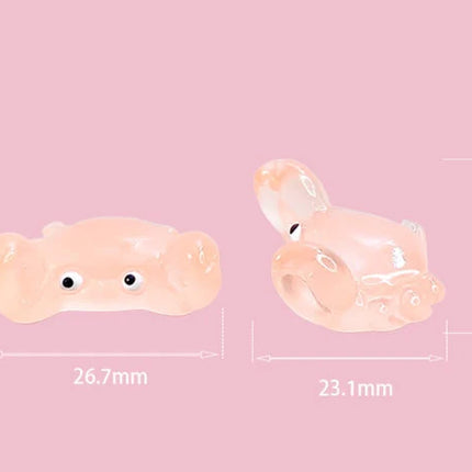 10 Pcs Glow-in-the-dark Cute Crabs Resin Desktop Decorations Ornaments Diy Handmade Hairpin Keychain Accessories Toys
