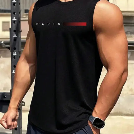 New Men's Outdoor Casual T-Shirt Gym Exercise Sleeveless Shirt Mens Summer Loose Undershirt Running Vest Fashion Casual Clothing