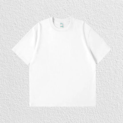 Pure White 260g Heavy T-shirt Men's Summer Pure Cotton Short-sleeved New Men's and Women's Streetwear