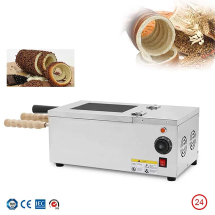 Chimney Bread Roll Baking Machine Ice Cream Bread Cone Maker Cake Baking Machine Kurtos Kalacs Oven