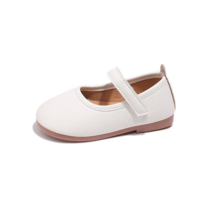 Girls Simple Leather Flat Shoes Fashion Princess Sweet Kids Flats Children Mary Janes for Wedding Party Classic Style Elegant