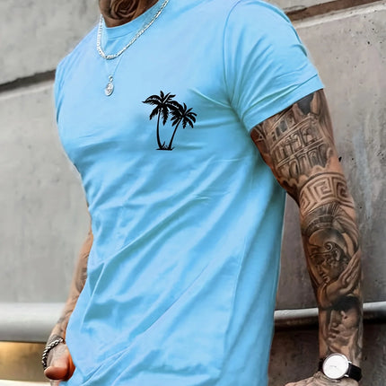 Men's Summer Loose Size 100% Cotton Freedom Graphi Print Casual Slim Fit Round Neck Short Sleeve T-shirt Top