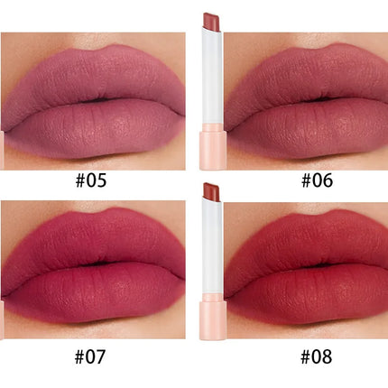 4PCS Matte Lipstick Set Long Lasting Velvet Lip Glaze Nude Lip Tint Makeup Cosmetic Cigarette Lip Stick Waterproof Non Transfer