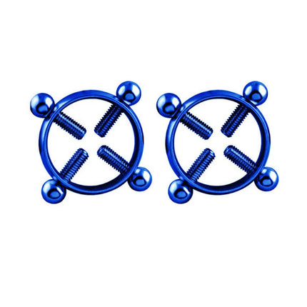 1 Pair 2 Pcs Stainless Steel Round Non Piercing Nipple Ring Shield Body Piercing Jewelry Nipple Clamps Adult Game for Women