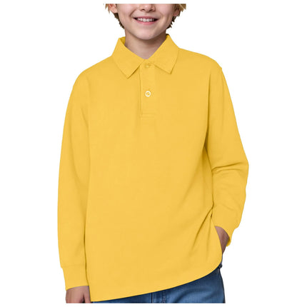 Boys Polo Shirts Long Sleeve Spring Kids Clothes Toddler Boy Polo Shirt Casual School Uniform Tops T Shirt 1 to 2 3 4 5 11 Years