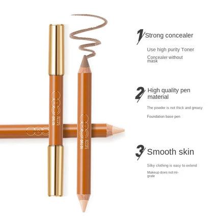 Ooo Double-Headed Shadow Contour Stick Pencil Highlight Contouring Grooming Long-Lasting Flawless Beauty Professional Cosmetics