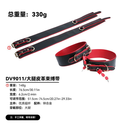 YOCY BDSM restraint set adult leather restraint sets,handcuffs,ankle cuffs, collars, neck covers, sex toys, role-playing props