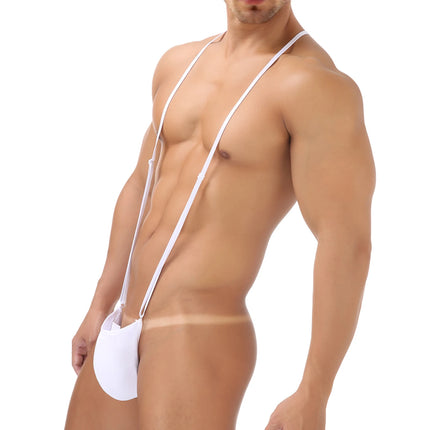 Men Exotic Teddies Man Mankini Sexy Bodysuit Underwear Lingerie Spaghetti Strap G String One-piece Thong Bathing Suit Adjustable