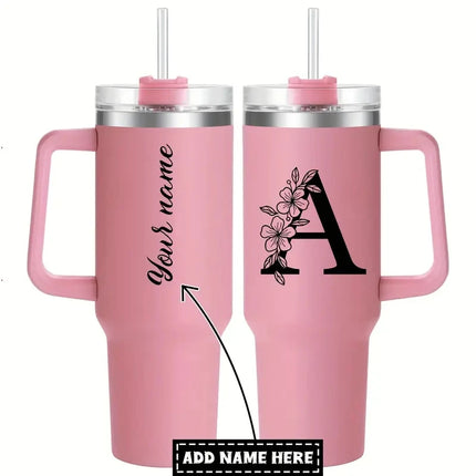 Personalized 40oz Tumbler with Name Custom Mother's Day Gifts Tumbler Metal Stainless Steel Vacuum Thermal Coffee Tea Mug