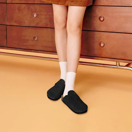Kidmi Summer Clogs for Women Men Suede Clogs Adjustable Buckle Slip-on Cork Footbed Mules Clogs Antislip Sole Slippers Unisex