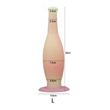 3 Sizes Anal Plug Dildo Anal Dilator Wine Bottle Soft Silicone Butt Plug Stimulate Anus Vagina Massage Adult Sex Toy Masturbator