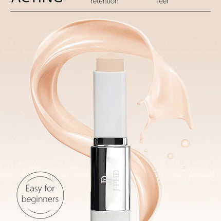 Two-in-one Brush Foundation Stick 13g, Double-head Lightweight and Smooth Concealer Foundation Lotion