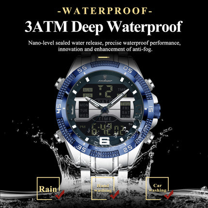 POEDAGAR Luxury Man Digital Watch Alarm Luminous LED Week Date Sports Quartz Men Watch Fashion Military Electronic Men's Watches