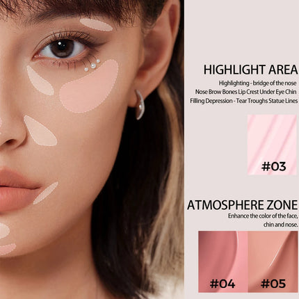 LITTLE ONDINE Multiuse LumiBlush 03 Sweet Cherry Pink,Smooth&Blendable,Natural Dewy Glow,Subtle Luminosity,Contouring&Sculpting