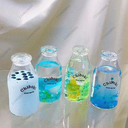 Stress Ball Handmade Milk Beverage Drink Bottle Ball Squishy Mochi Toy Squeeze Ball Stress Relieve Hand Relax Toy Gift