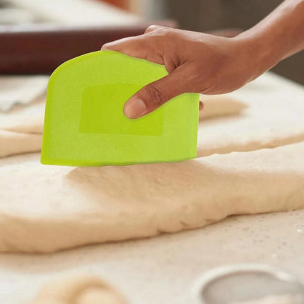 2pcs Dough Scraper Bowl Food-safe Plastic Dough Cutter Flexible Bench Multipurpose Food Scrappers for Bread Dough