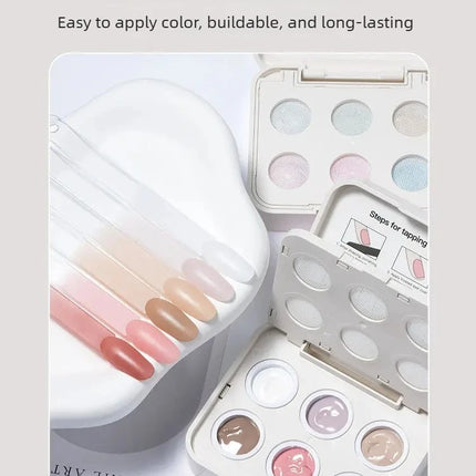 6 Colors Cushion Gradient Painting Gel Pink Ombre Patting Gel Polish UV/LED Blush Blooming Aura Manicure Gel Nail Polish Tools